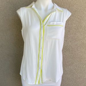 Piper Fold Open Back Button Up Collared Blouse